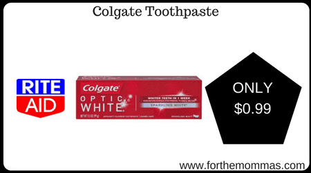 Rite Aid: Colgate Toothpaste ONLY $0.99 Starting 11/4