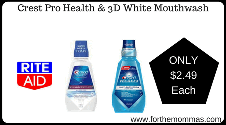 Crest Pro Health & 3D White Mouthwash 
