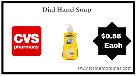 CVS: Dial Hand Soap ONLY $0.56 each starting 8/12