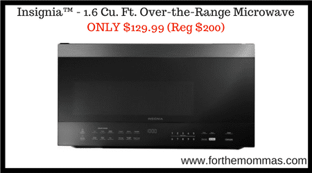 Insignia™ – 1.6 Cu. Ft. Over-the-Range Microwave ONLY $129.99 (Reg $200)