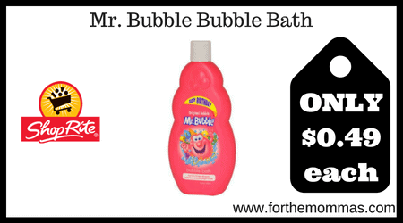 bubble bath mr shoprite thru each