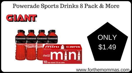 Powerade Sports Drinks 8 Pack & More