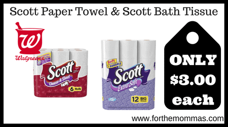 Scott Paper Towel 6 Rolls & Scott Bath Tissue 12 Big Rolls