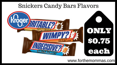 Snickers Candy Bars Flavors