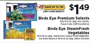 ShopRite: Birds Eye Frozen Vegetables Just $0.99 Each Starting 9/23!