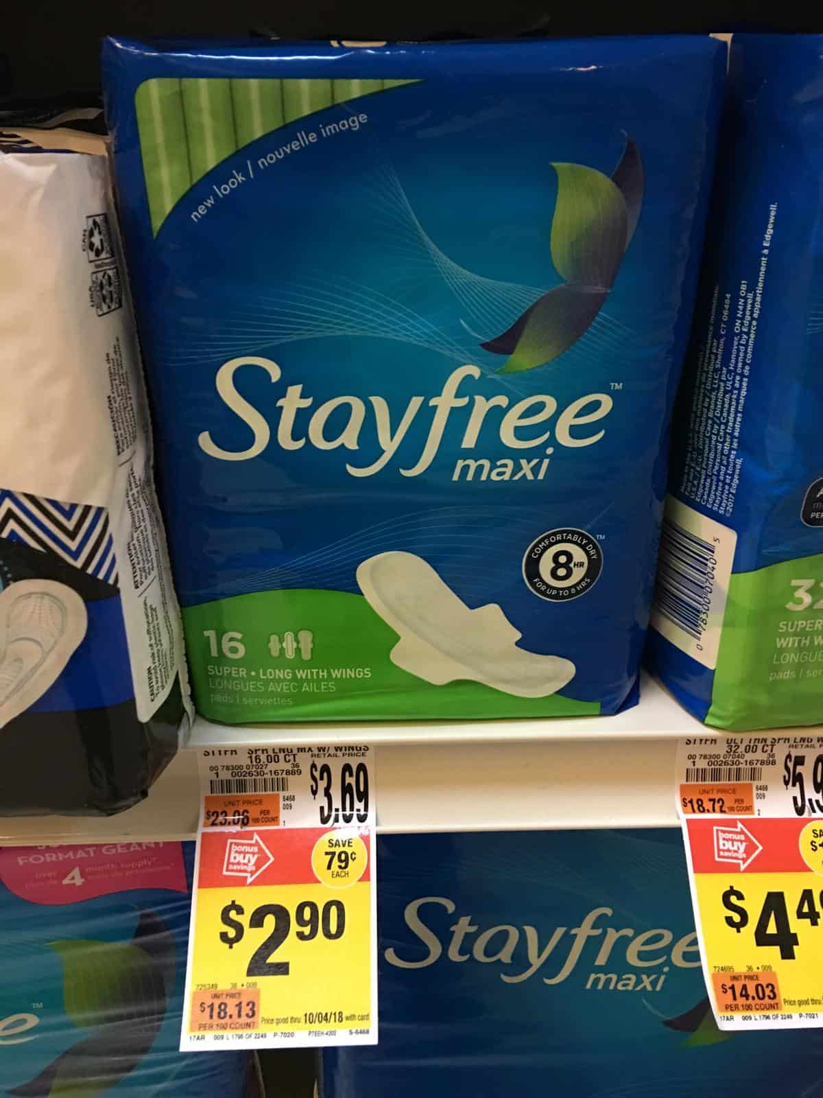 Giant: Stayfree Maxi Pads ONLY $0.40 Each! {Rebate}