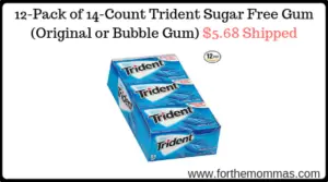 12-Pack of 14-Count Trident Sugar Free Gum