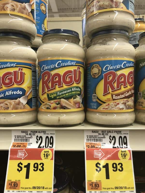 Giant: Ragu Pasta Sauce As Low As ONLY $0.89 Each Starting 9/14!