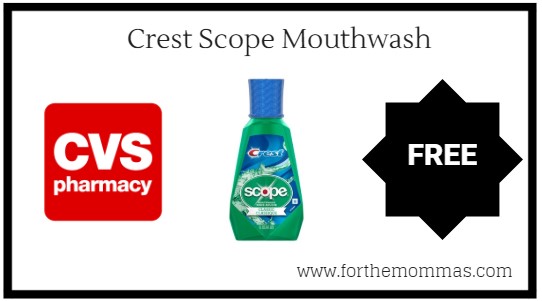 CVS: Free Crest Scope Mouthwash Starting 9/9