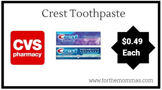 CVS: Crest Toothpaste