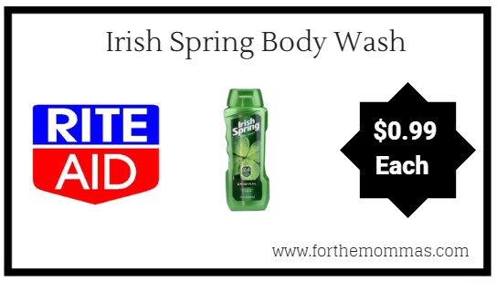 Rite Aid: Irish Spring Body Wash ONLY $0.99 Starting 9/16