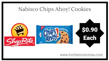 ShopRite: Nabisco Chips Ahoy! Cookies Just $0.90 Each Starting 9/23!