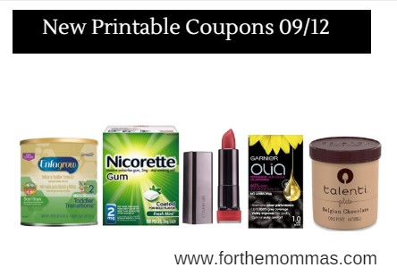 Newest Printable Coupons 09/12: Save On EnfaGrow, Talenti, Clairol & More