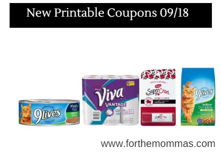 Newest Printable Coupons 09/18: Save On 9 Lives, Sargento, Viva, Carmex & More