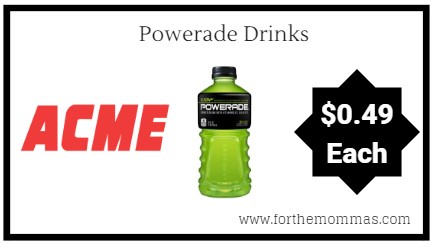 Acme: Powerade Drinks ONLY $0.49 Each Starting 9/14! {No Coupons Needed}