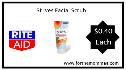 Rite Aid: St Ives Facial Scrub ONLY $0.40 Each Starting 9/23