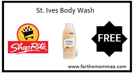 ShopRite: FREE St. Ives Body Wash Thru 9/29!