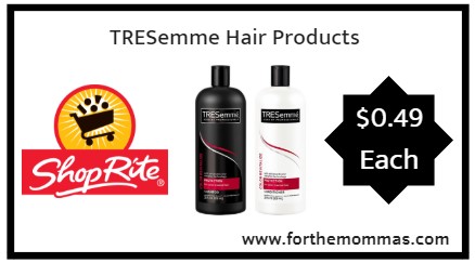 ShpoRite: TRESemme Hair Products ONLY $0.49 Each Starting 9/23!