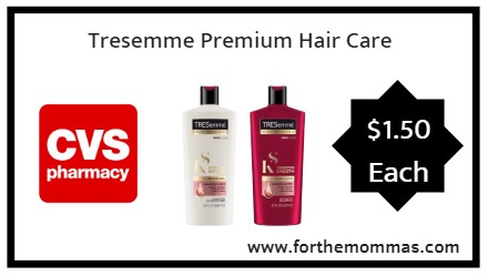 CVS: Tresemme Premium Hair Care ONLY $1.50 Each Starting 9/23