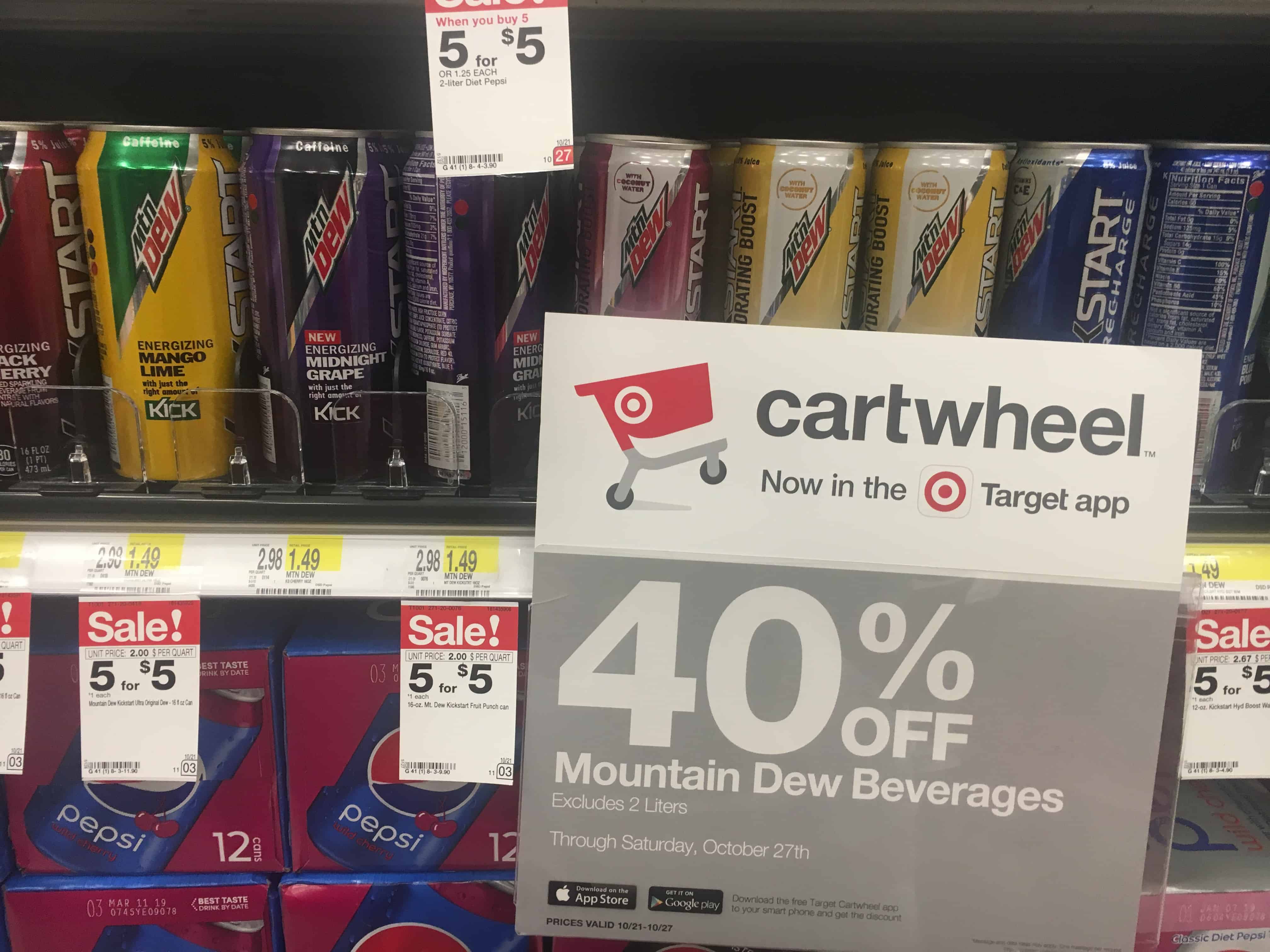 Target: Mountain Dew Kickstart ONLY $0.60 Through 10/27
