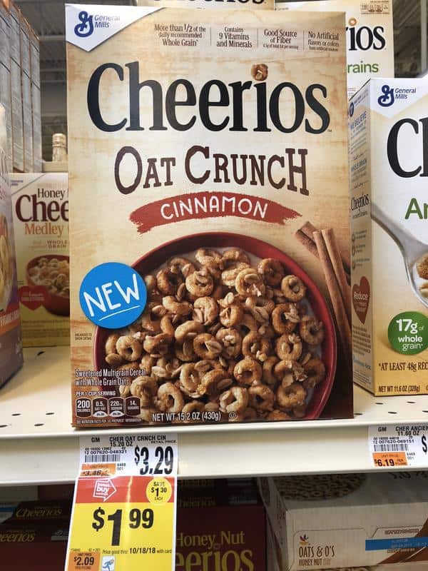 Giant: FREE Cheerios Oat Crunch Cereal Thru 10/18!