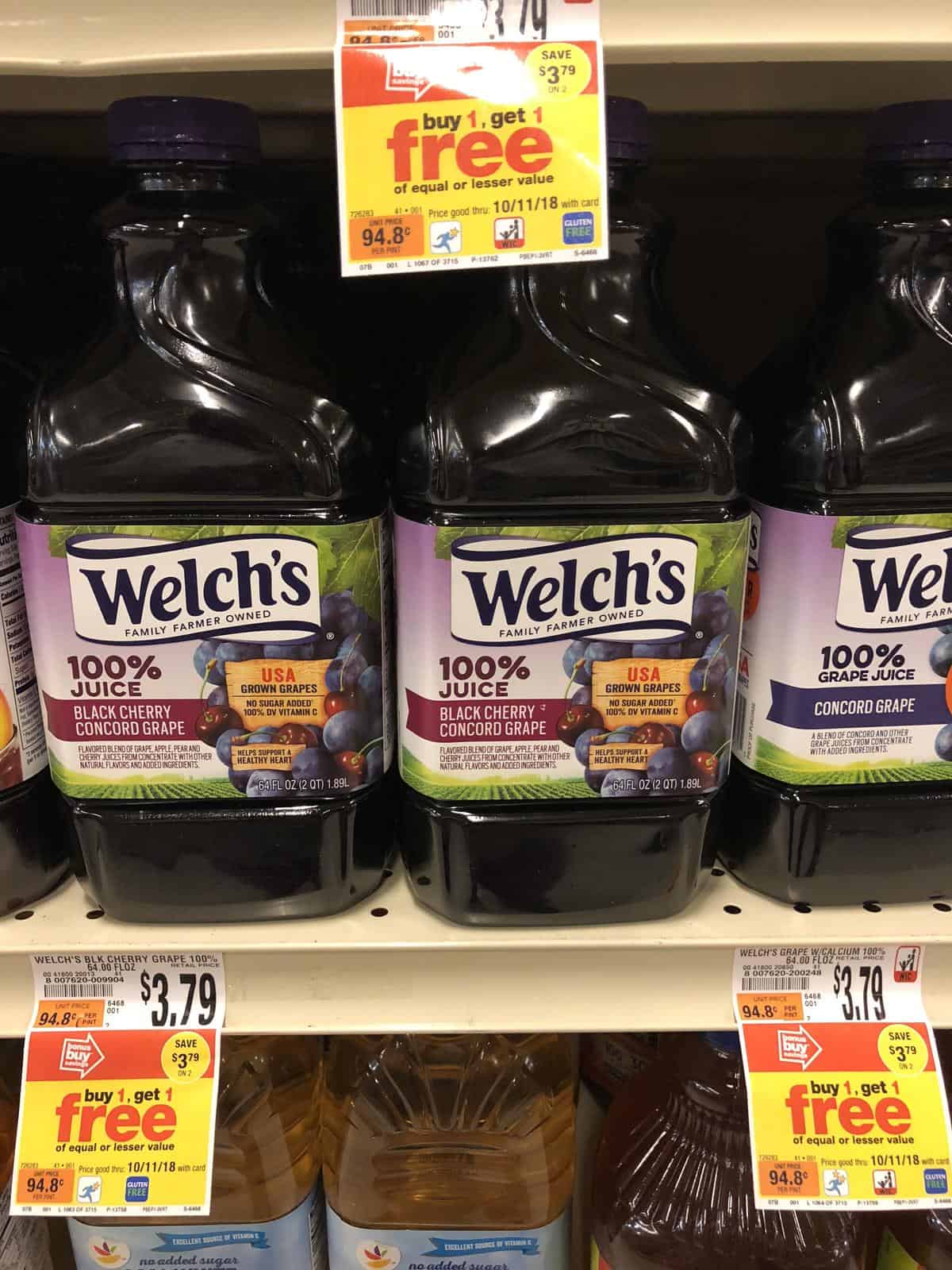 Giant: Welch’s 100% Juice JUST $1.40 Each Thru 10/11!