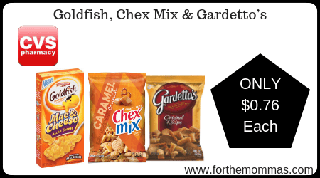 Goldfish, Chex Mix & Gardetto’s