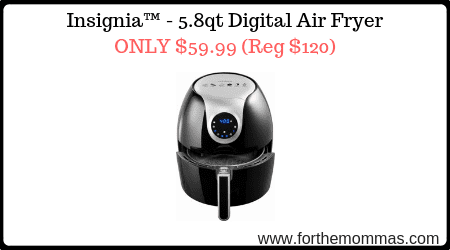 Insignia™ – 5.8qt Digital Air Fryer ONLY $59.99 (Reg $120)