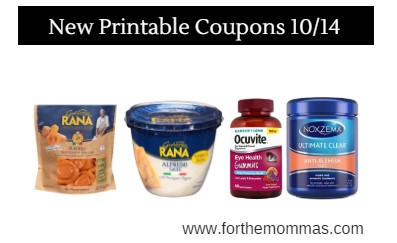 Newest Printable Coupons 10/14: Save On Giovanni Rana, Clairol, Schick & More