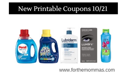 Newest Printable Coupons 10/21: Save On Persil, OxiClean, Lumify, Suave & More