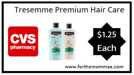 CVS: Tresemme Premium Hair Care ONLY $1.25 Each Starting 10/21