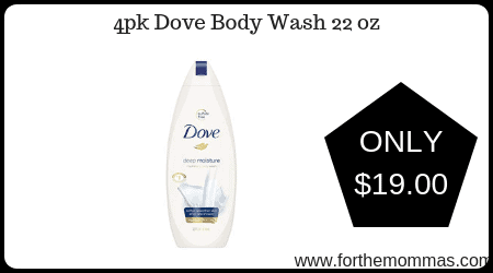 4pk Dove Body Wash 22 oz