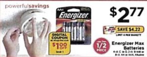 ShopRite: Energizer Batteries As Low As ONLY $0.52 Starting 11/18!