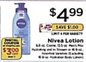 ShopRite: FREE Nivea In-Shower Lotion Starting 11/18! {Print Now}