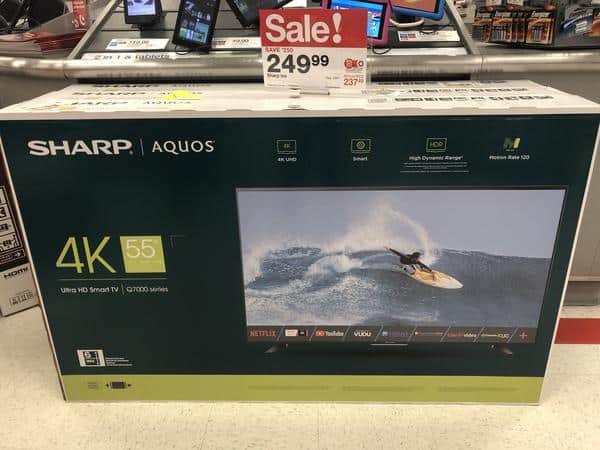 Target: 55” Sharp Smart TV JUST $201.00 Today ONLY!
