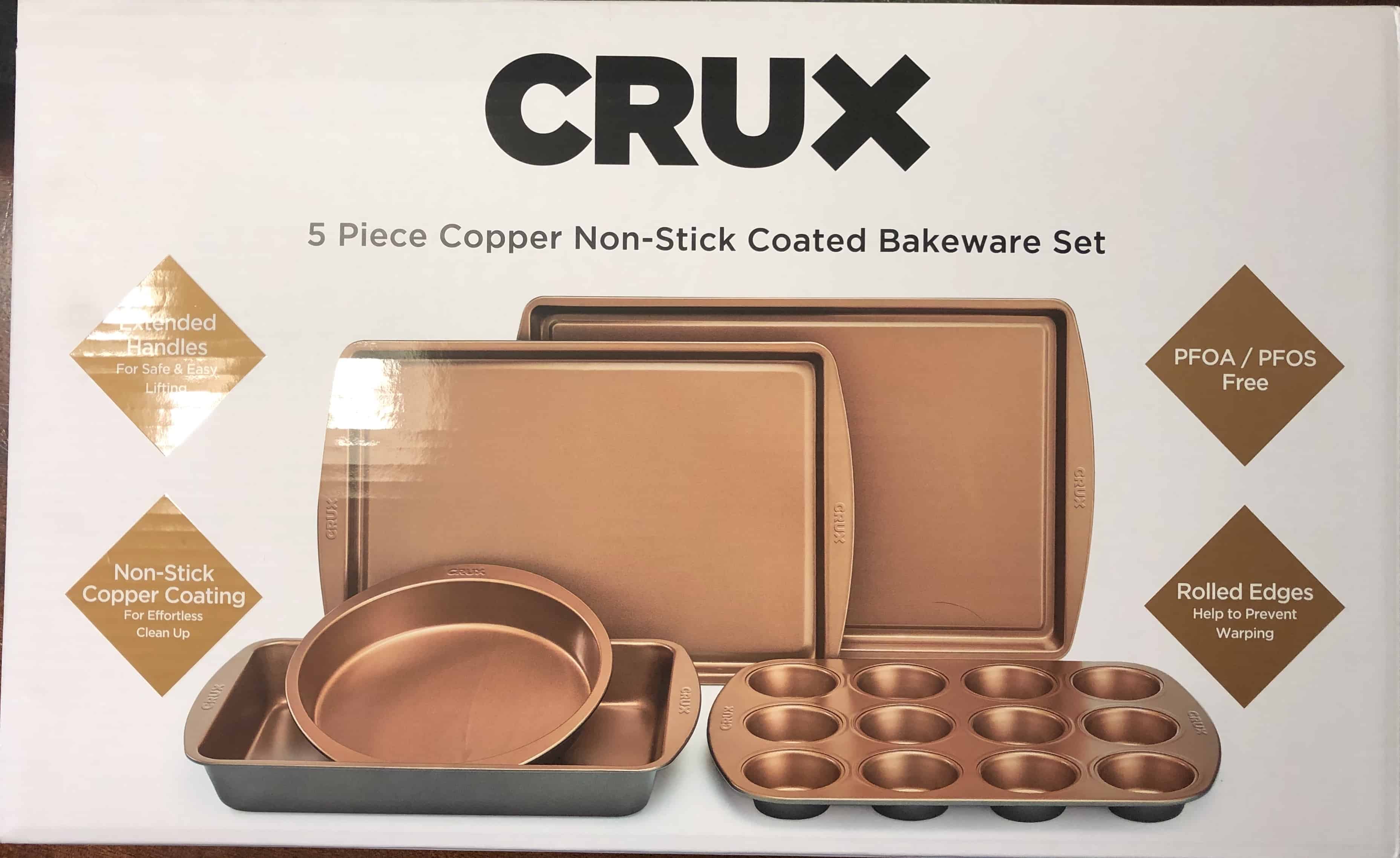 Crux 5PC Cooper Non-Stick Coated Bakeware Set $19.99 at Macy’s (Reg $83.99)