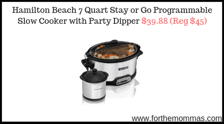 Hamilton Beach 7 Quart Stay or Go Programmable Slow Cooker 