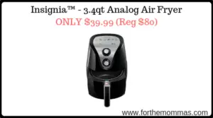 Insignia™ - 3.4qt Analog Air Fryer