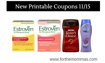 Newest Printable Coupons 11/15: Save On Estroven, Nescafe, Herdez & More