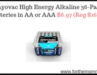 Rayovac High Energy Alkaline 36-Pack Batteries