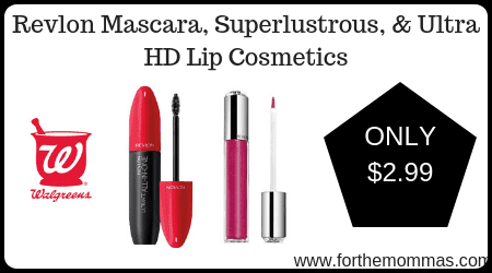 Revlon Mascara, Superlustrous, & Ultra HD Lip Cosmetics