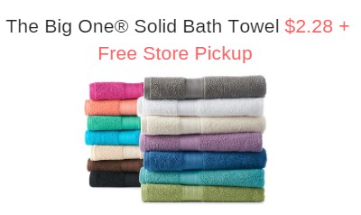 Kohl's: The Big One® Solid Bath Towel $2.28 + Free Store Pickup