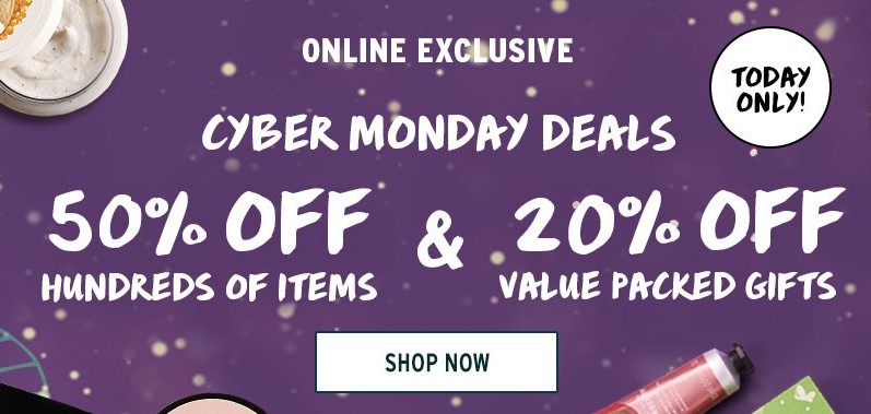 The Body Shop Cyber Monday: 50% off Everything Sitewide + Free Shipping