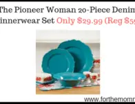 The Pioneer Woman 20-Piece Denim Dinnerwear Set