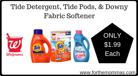 Tide Detergent, Tide Pods, & Downy Fabric Softener