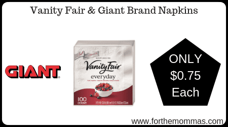 Vanity Fair & Giant Brand Napkins