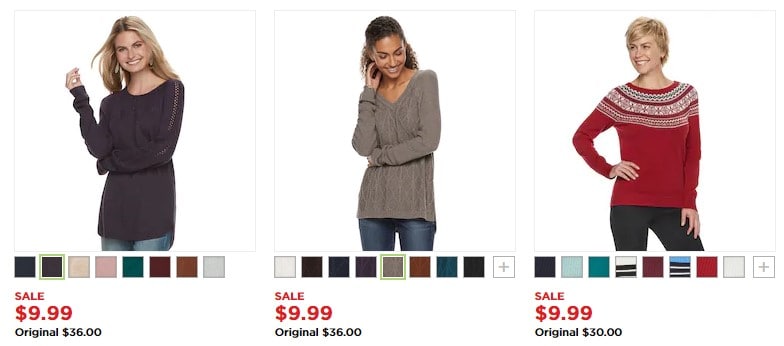 Kohl's: Women's Sweaters $8.49