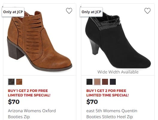 jcpenney buy 1 boot get 2 free