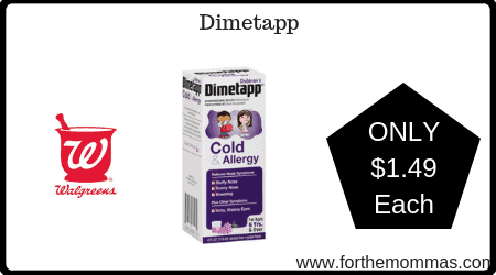 Walgreens: Dimetapp ONLY $1.49 Each Starting 12/30