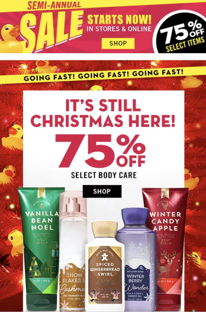 Bath & Body Works Semi-Annual Sale!